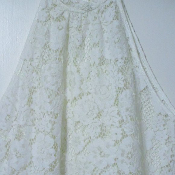 Free People Sweet Meadow Dreams White Lace Top Blouse Small NWT $88 - Picture 5 of 6